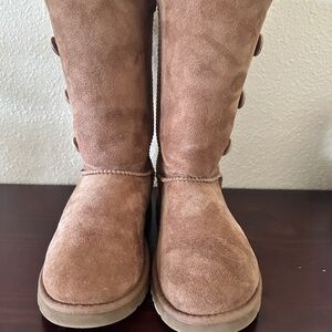 UGG Bailey Suede Button Triplet Tall Boot